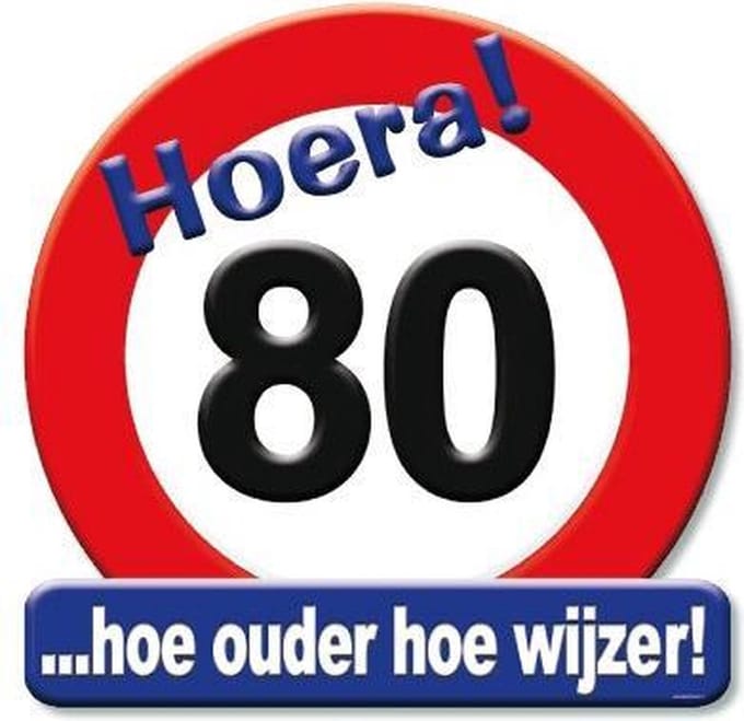 Paperdreams - Huldeschild - 80 Jaar