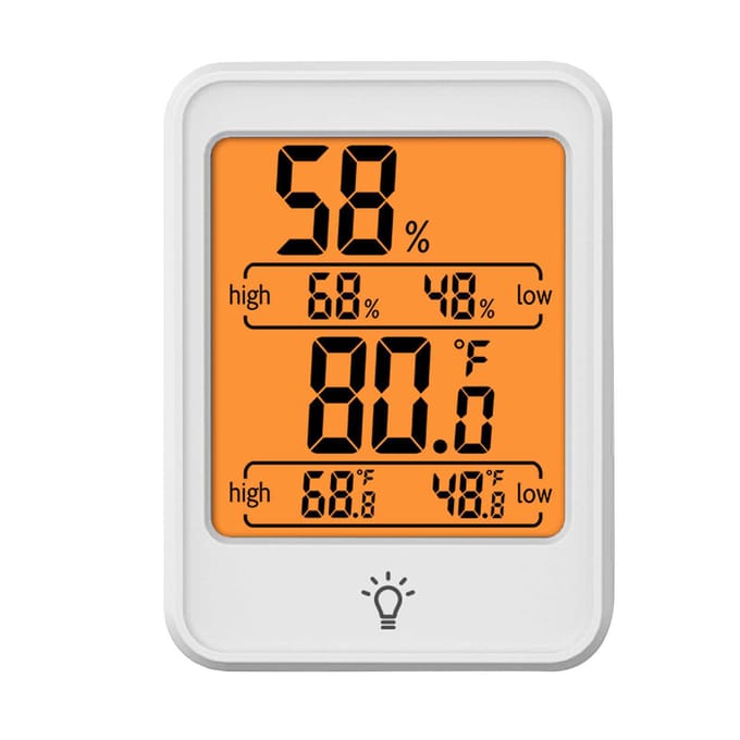 Thermomètre Hygromètre Numérique Affichage Clair Haute Précision Intérieur Électronique Température Humidité blanc