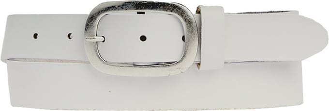 Petrol Industries Riem Dames - Broekriem - Verstelbaar - Leer - Wit - 85 cm - S