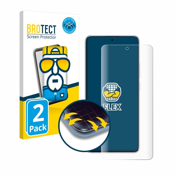BROTECT - Screenprotector voor Xiaomi Redmi Note 14 - Folie Beschermfolie transparant volledig dekking - 2 Stuks