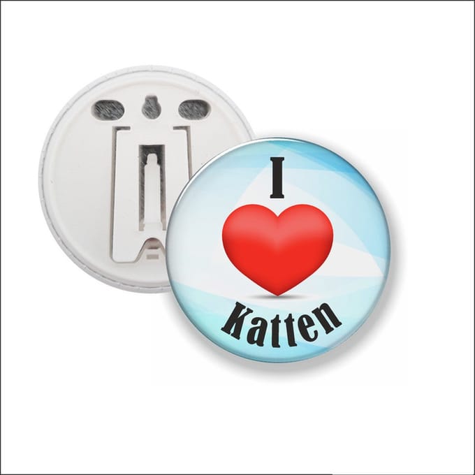 Button Met Clip 58 MM - I Love Katten