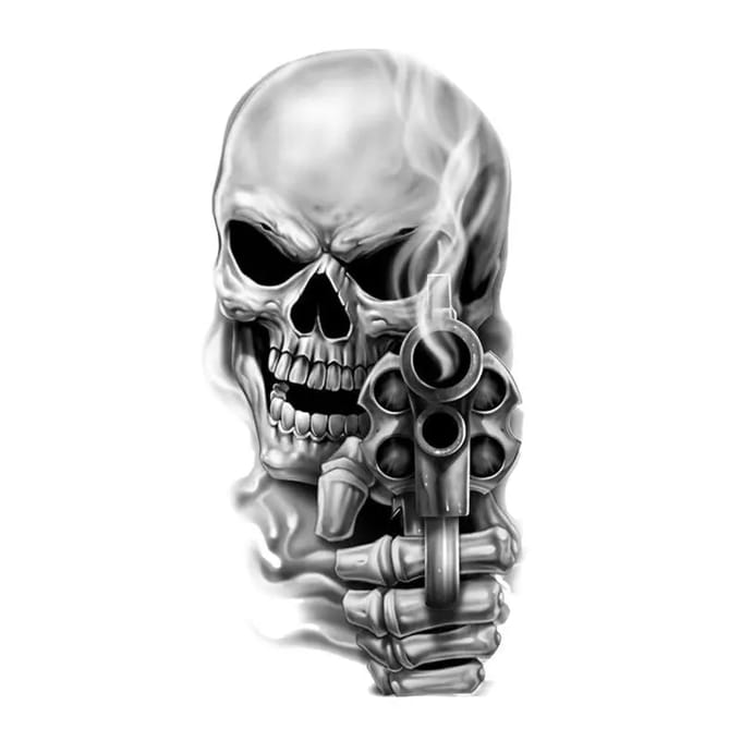 Motorfiets stickers Lethal Threat Gun