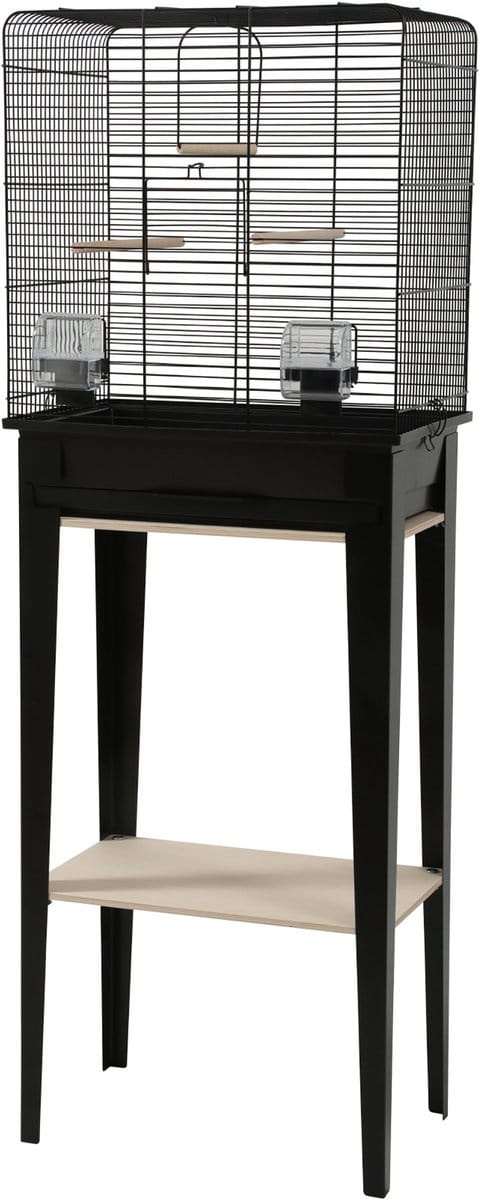 Zolux Vogelkooi chic loft met meubel zwart