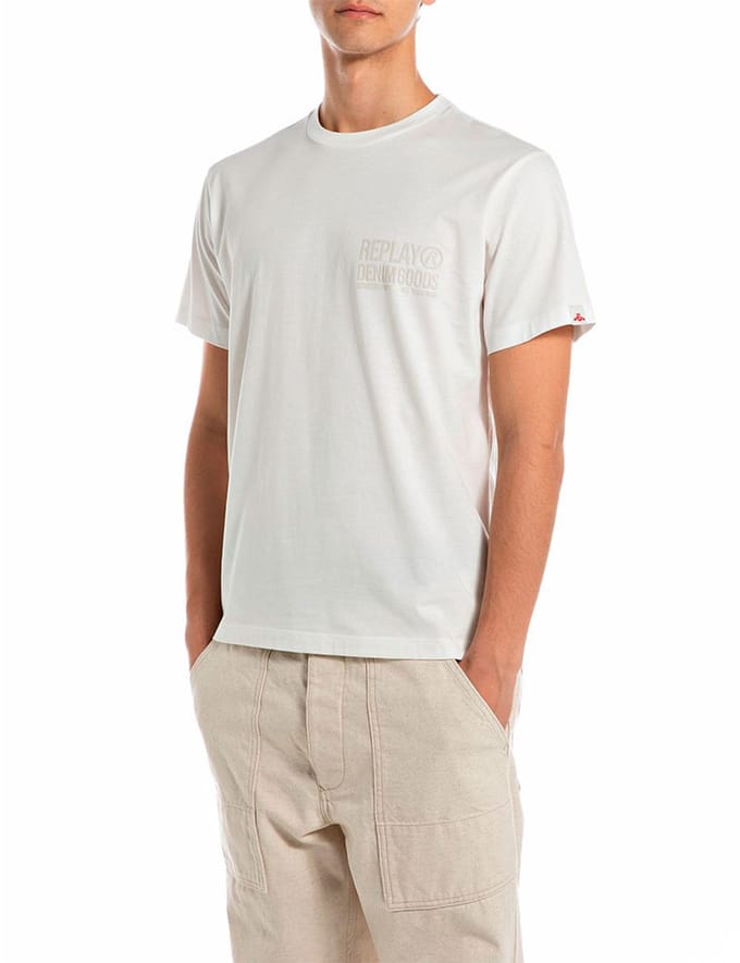 Replay M3227 .000.23732p T-shirt Met Korte Mouwen Wit S Man