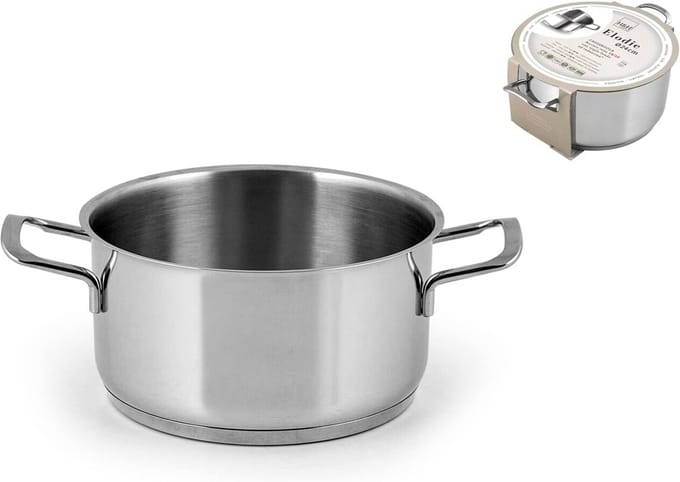 Ronde Kookpan met 2 Handvatten Vaatwasmachinebestendig Inox