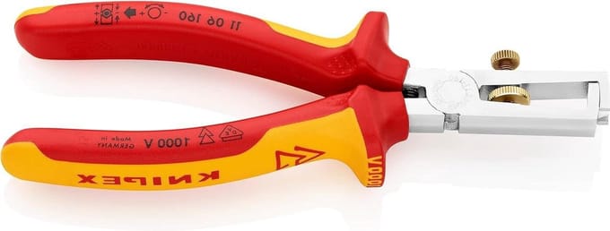 Universele afstriptang 160 mm met openingsveer en VDE-test Knipex