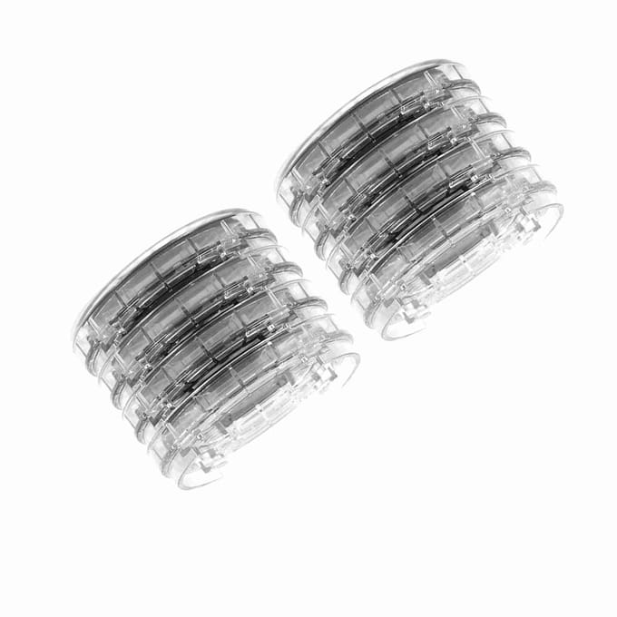 8-delige set Plastic Multi-sleuf Meubelpootschuif Antislip Bedstopper Voetmat voor Tafel Black