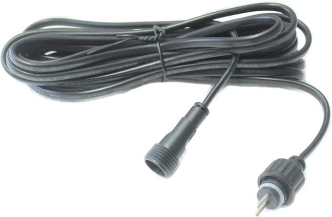 Verlengkabel - Stroomkabel - Buitenverlichting - Spatwaterdicht - 3 meter - Zwart
