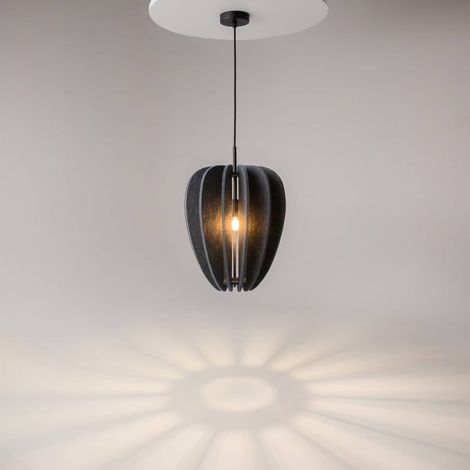 Maytoni Cambio Hanglamp - 1xE27 Fitting, Grijs Aluminium & Textiel