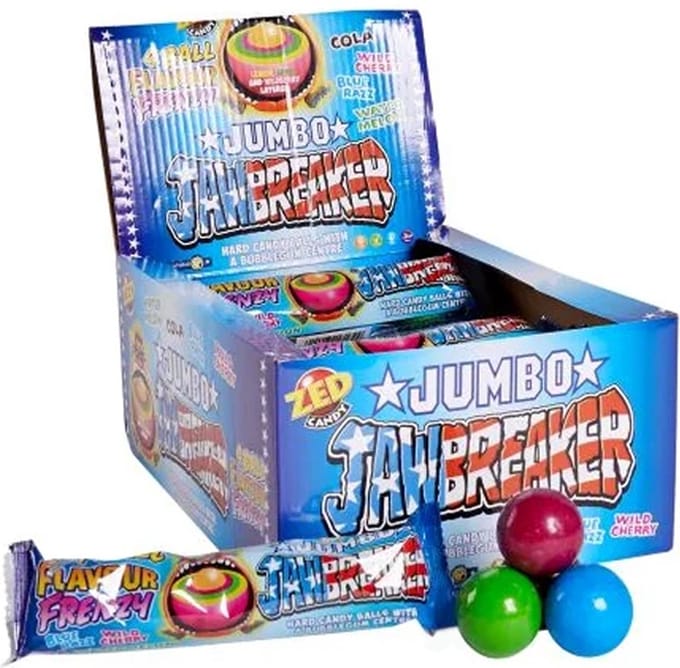 Zed Candy Jawbreaker Jumbo American 4-pack - 20 stuks