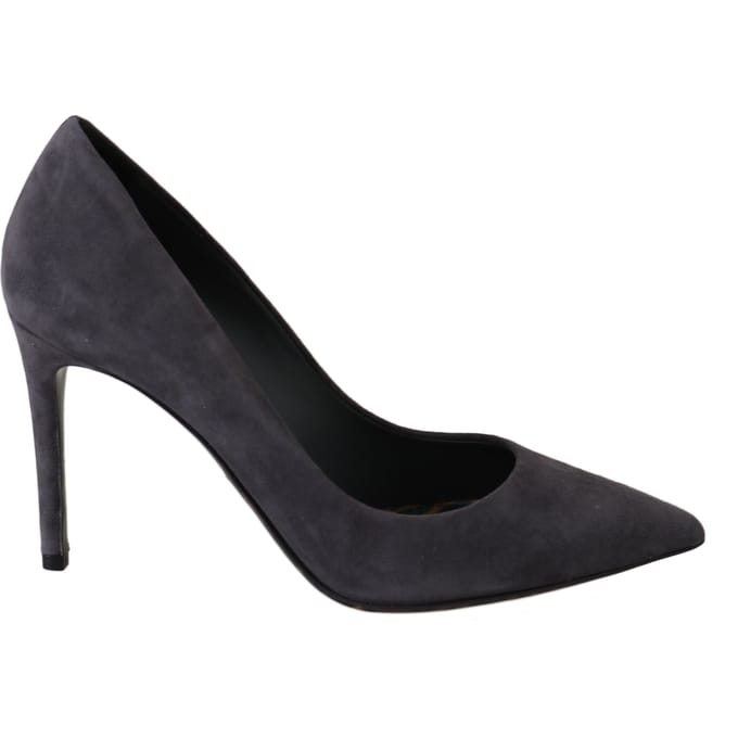 Dolce & Gabbana Grijze Suède Leren Stiletto Hakken