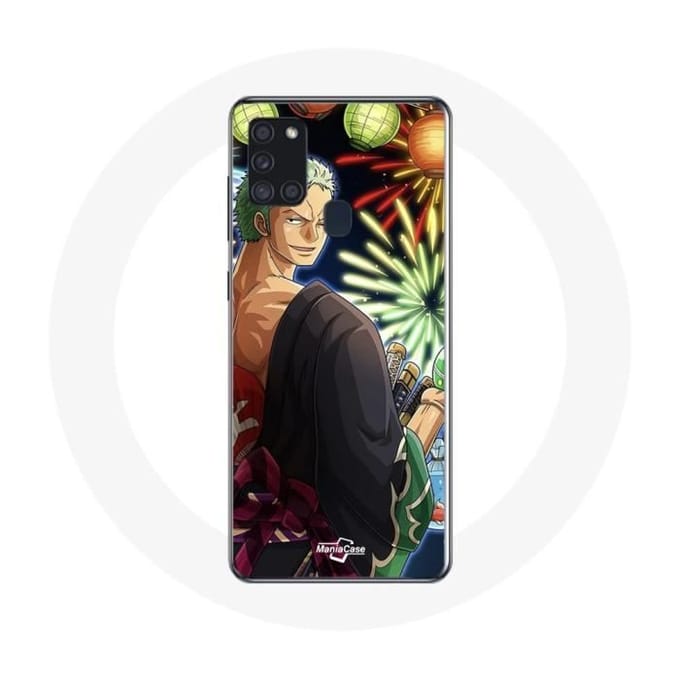 Coque - maniacase - Samsung Galaxy A21s - One Piece Joyeux Noël - Protection - Souple noir