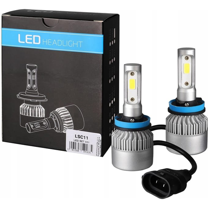 H11 LED Lampen Set 12/24V 6500K 80W Canbus