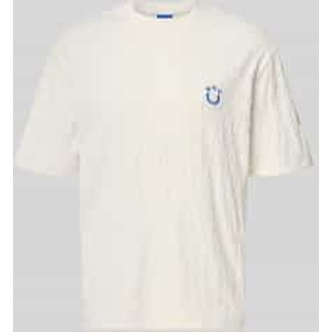 regular fit T-shirt van badstof