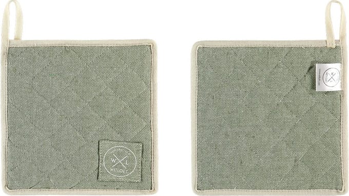 Witloft - Gerecyclede Katoenen Pannenlappen (2 st.) - Pistache