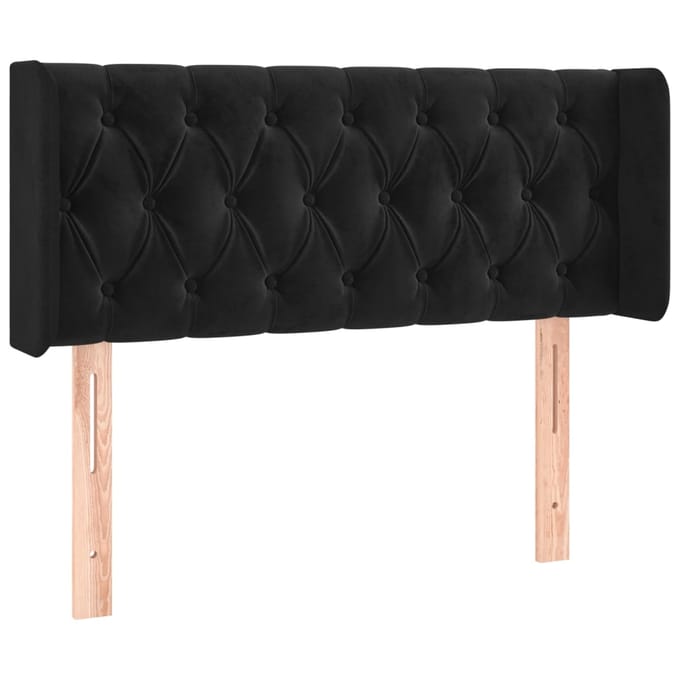 vidaXL - Hoofdbord - LED - 103x16x78/88 - cm - fluweel - zwart