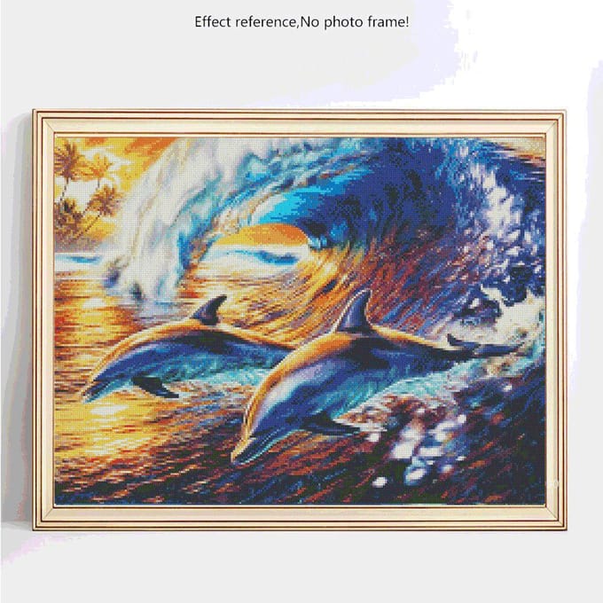 5d Diamond Painting Arrivées Animaux Image De Strass Broderie Diamant 20X30 blue