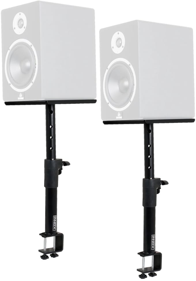 Studiomonitor tafelstatieven - met klem (set van 2) - Zwart Innox IVA