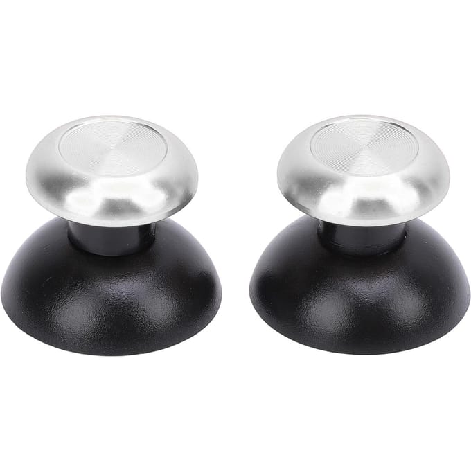 6 Stuks Metalen Thumbsticks 2 Standaard 2 Lage Koepel 2 Hoge Koepel Aluminiumlegering Thumbstick Vervanging voor Edge Controller zilver
