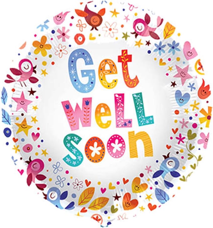 Folat - Folieballon Get Well Soon Sparkle 45 cm