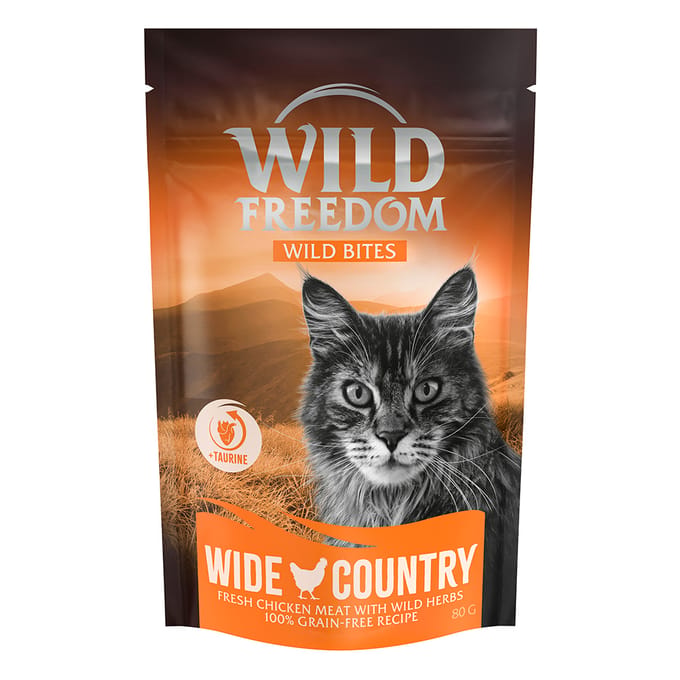 Wild Freedom Snack Voordeelpakket - Wild Bites 3 x 80 g (Graanvrij) - Wide Country - Kip