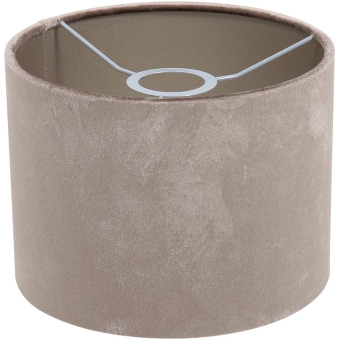 Grijze Velours Lampenkap K3084GS ⌀20cm met E27 support van Steinhauer - Modern Textiel voor Binnen