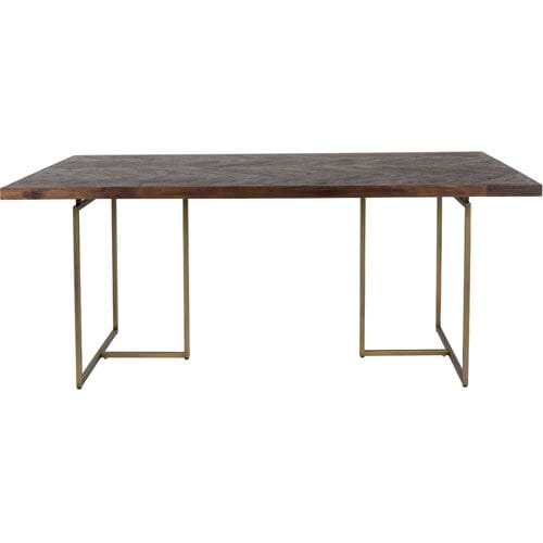 Visgraat eettafel donker hout 180 x 90 cm 180x90cm Dutchbone Class