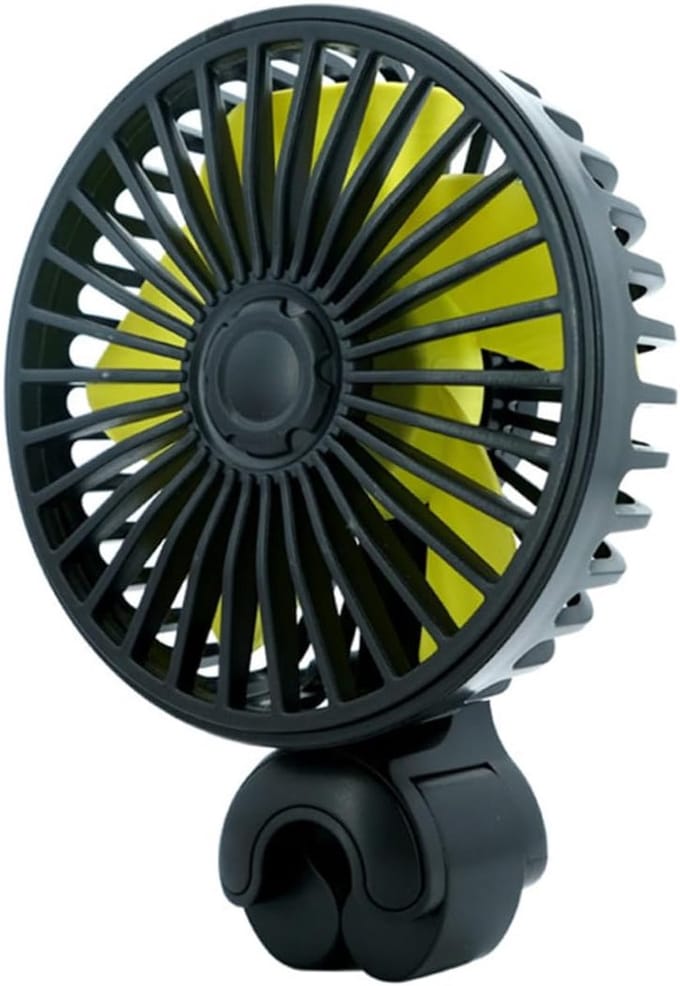 VHV - Autoventilator - USB ventilator voor auto - USB aansluiting - verstelbaar - met LED - met clip - voor auto, achterbank, dashboard, camper