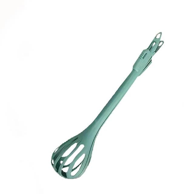 Batteur à œufs multifonctionnel 3 en 1, mélangeur de lait, pince à pâtes, pince à aliments manuelle, séparation des blancs d'œufs, outil de cuisson, gadget de cuisine blue