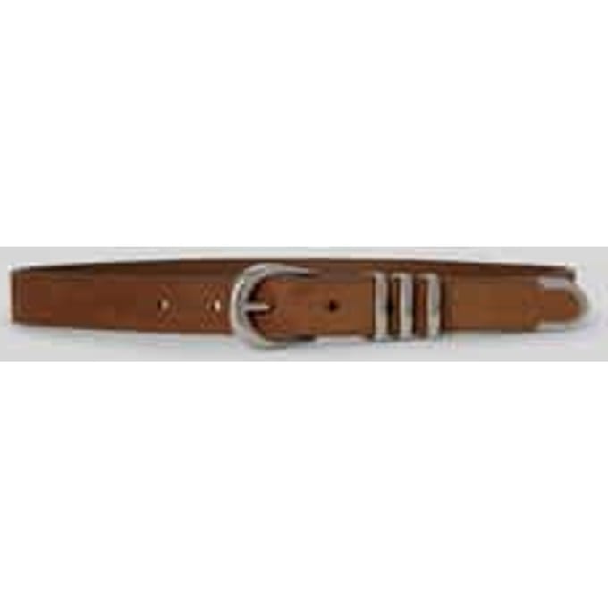 Riem van echt leer met metallic accenten