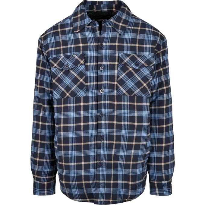 Urban Classics - Plaid Quilted Overhemd - M - Blauw
