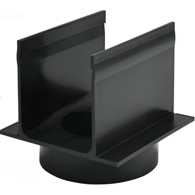 Drain 65/100 gootverbindingsstuk met verticale uitloop 75mm