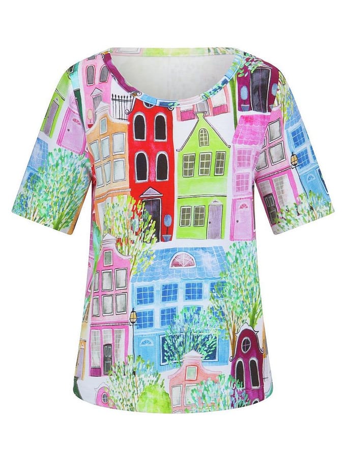 Shirt ronde hals Van Efixelle multicolour