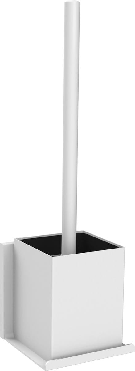Allibert New Game - wc-borstelhouder - mat wit gelakt aluminium