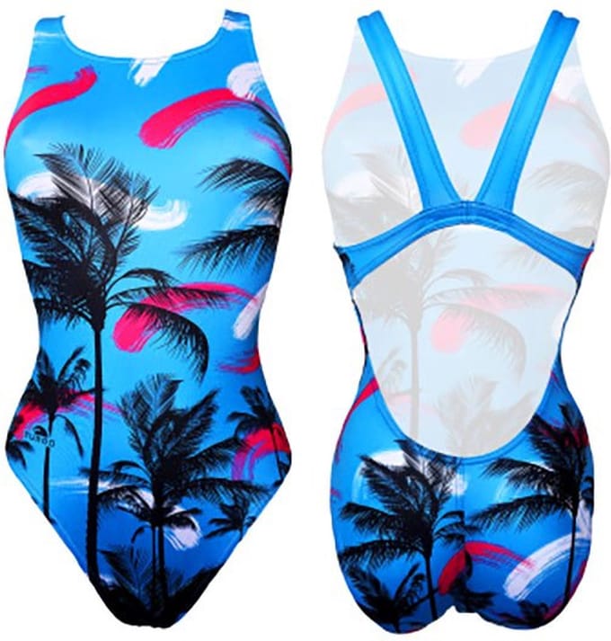 Turbo Blue Palm Zwemkleding Blauw S Vrouw