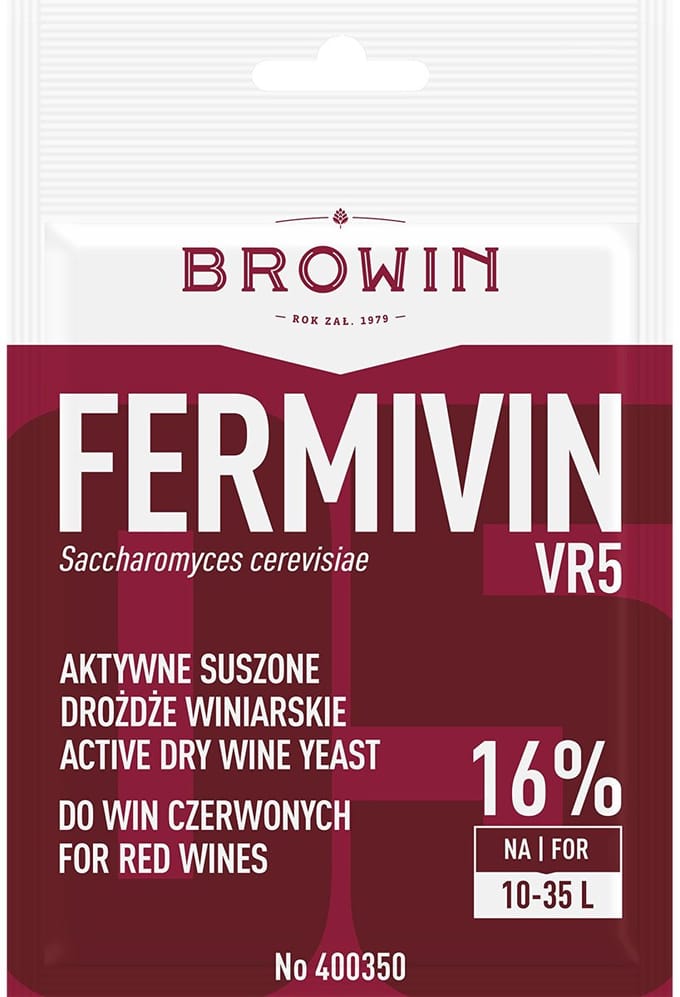 Browin Fermivin VR5 - Wijngist - Rood Fruit - Tot 16% Alcohol - 7 g