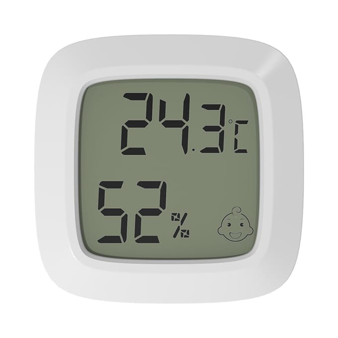 Indoor Hygrometer Thermometer Nauwkeurige Mini-vochtigheidsmonitor Bureaumuur Magnetisch Eenvoudig te installeren wit