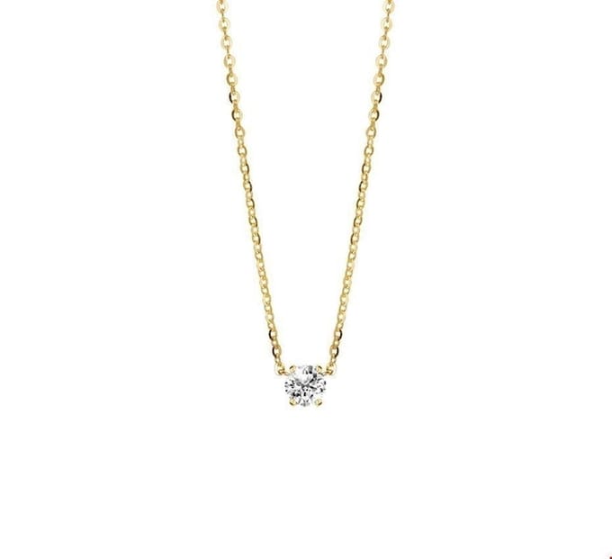 Geelgouden Collier zirkonia 0 4016260