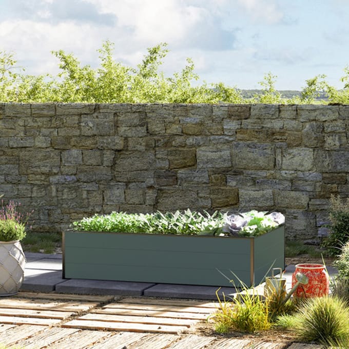 150 x 99 x 39 cm Moestuinbak Halfsize, Antraciet