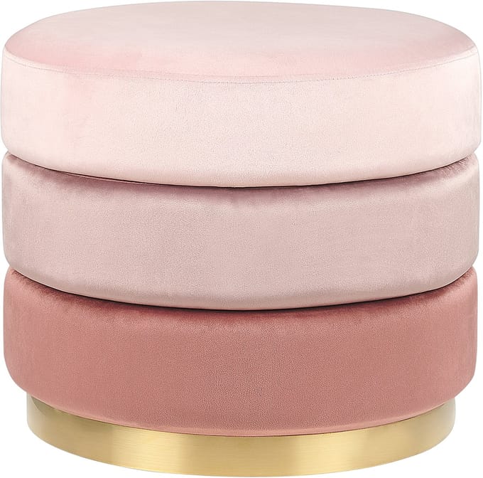 LOUIN - Poef - Roze - Fluweel