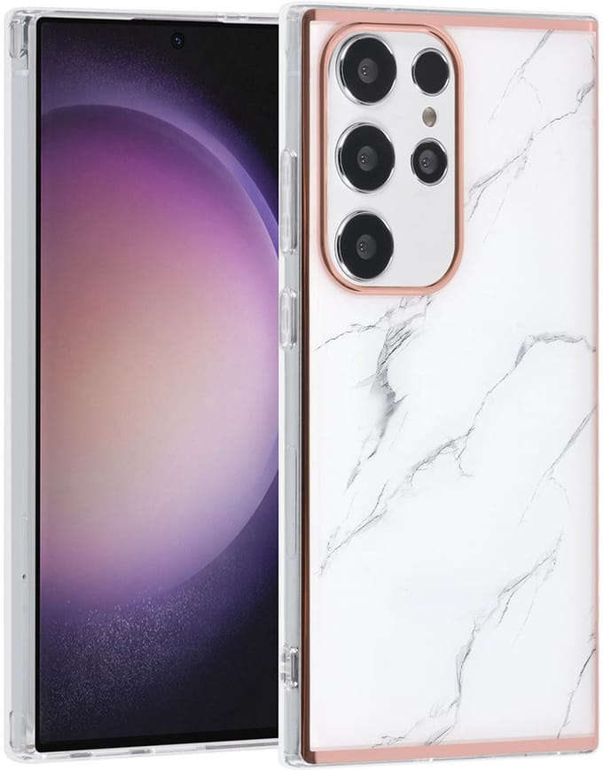 UNIQ Accessory Galaxy S24 Ultra Backcover hoesje - Marble White
