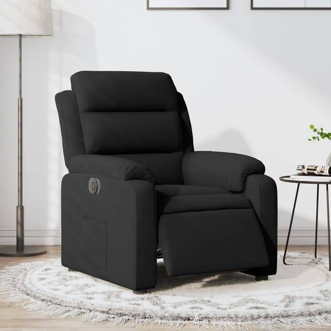 vidaXL - Fauteuil - verstelbaar - elektrisch - stof - zwart