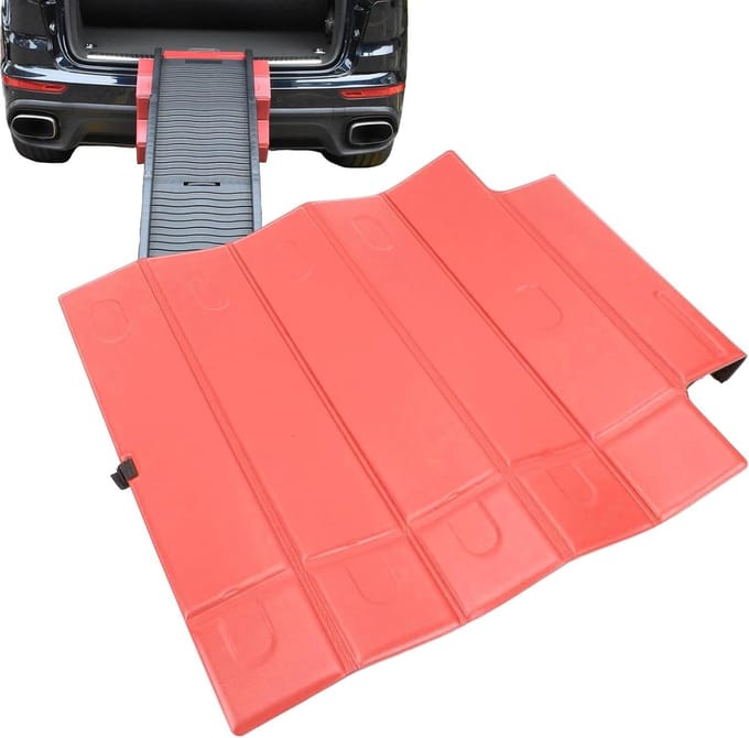 Honden Loopplank - Honden Oprit - Veilig Instappen - Antislip Stabiliteit - 55 x 12 x 7 cm - Grijs