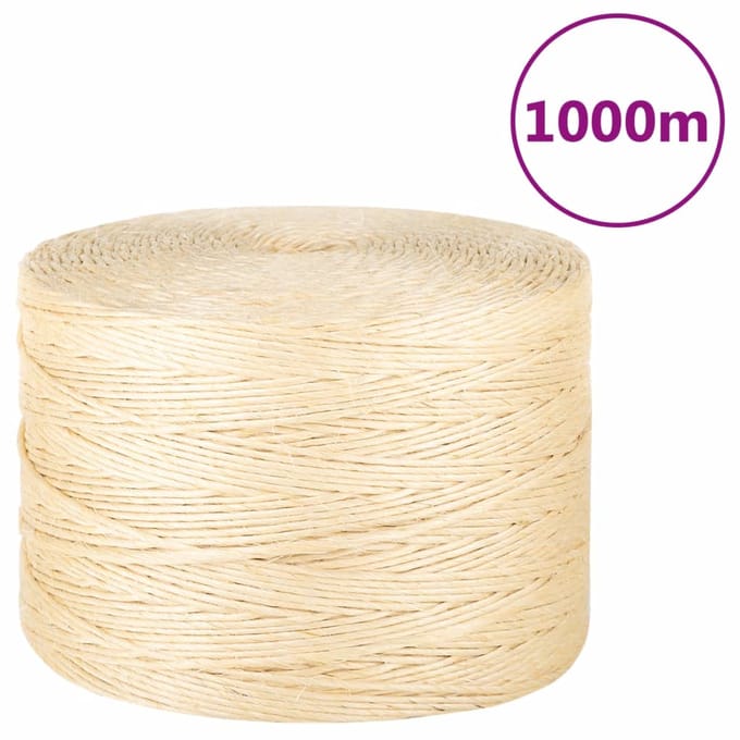vidaXL - Touw - 3 - mm - 1000 - m - 100% - sisal
