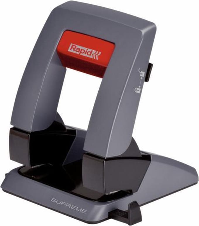 Locher New Supreme SP30 30Bl. schwarz m.Schiene 5,5mm