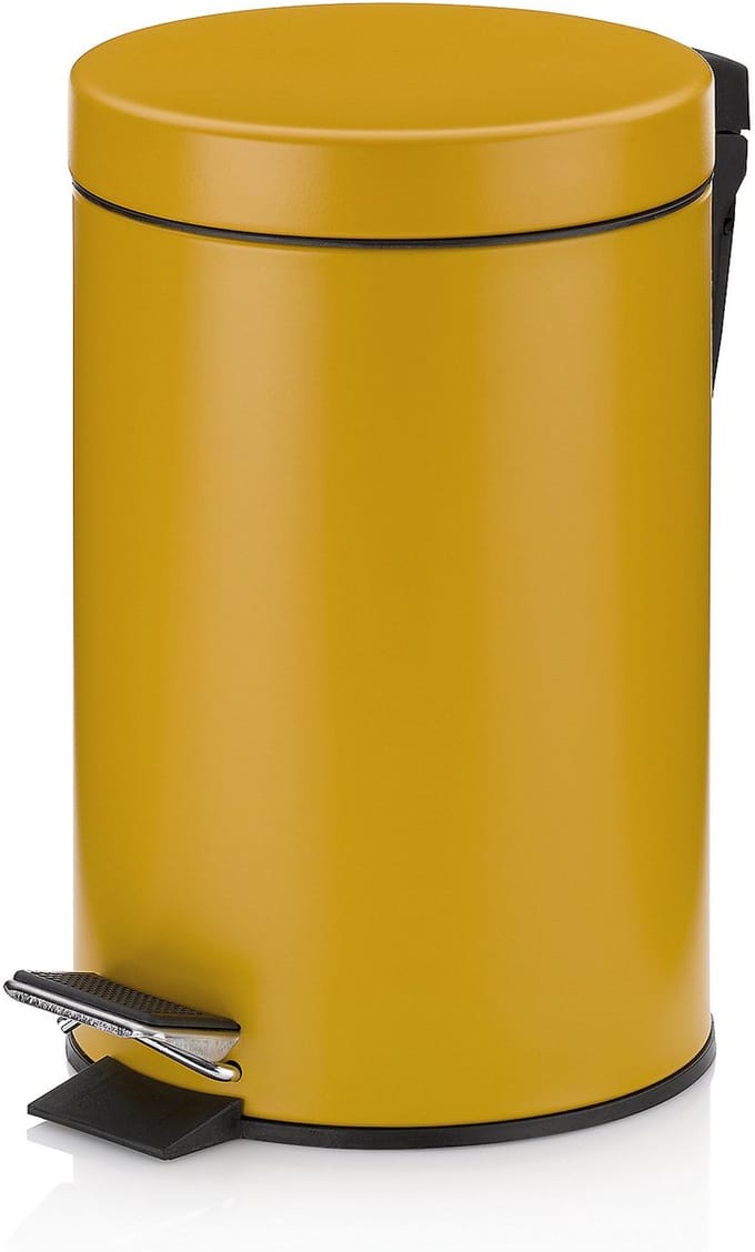 Monaco Pedaal Afvalemmer - 3 liter - Geel - Kela