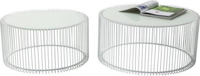 Kare Salontafel Wire White
