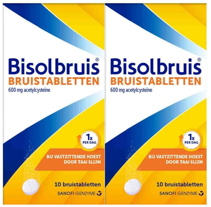 Bisolvon Bisolbruis - 2 x 10 bruistabletten - Voordeelverpakking