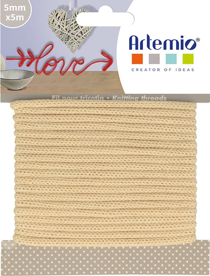 Artemio punnikdraad vanillegeel 5 m X 5 mm