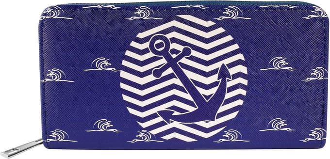 Cham Cham Damesportemonnee horizontaal imitatieleer van imitatieleer met maritiem motief